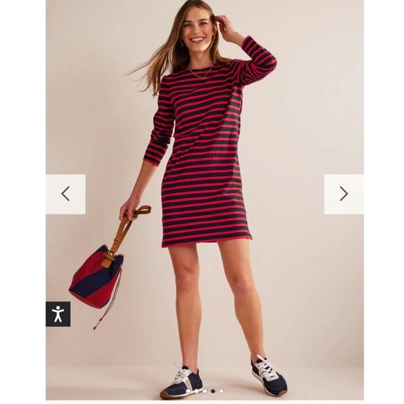 Boden Sophie Breton Jersey Striped Dress Size: 6R - Picture 1 of 6